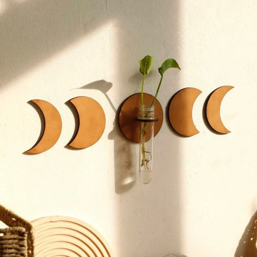 Moon Phase Hanging Plant Propagation Test Tube Station Gift Wall Decor Vase Boho